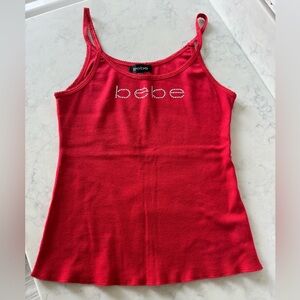 BEBE Red Tank Top